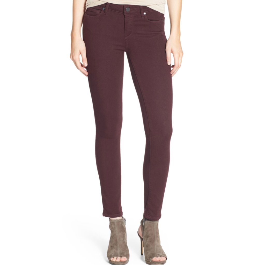 Paige Aubergine Verdugo Ankle Skinny Jean | E36